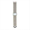 WOMEN'S SILVER SQUARE DIAL BEAD WATCH