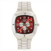 MEN'S ORANGE DIAL SILVER WATCH