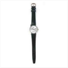 MEN'S WHITE DIAL LEATHER WATCH