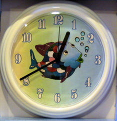 RAINBOW FISH WALL CLOCK