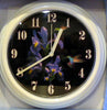 HUMMINGBIRD AND FLOWERS WALL CLOCK